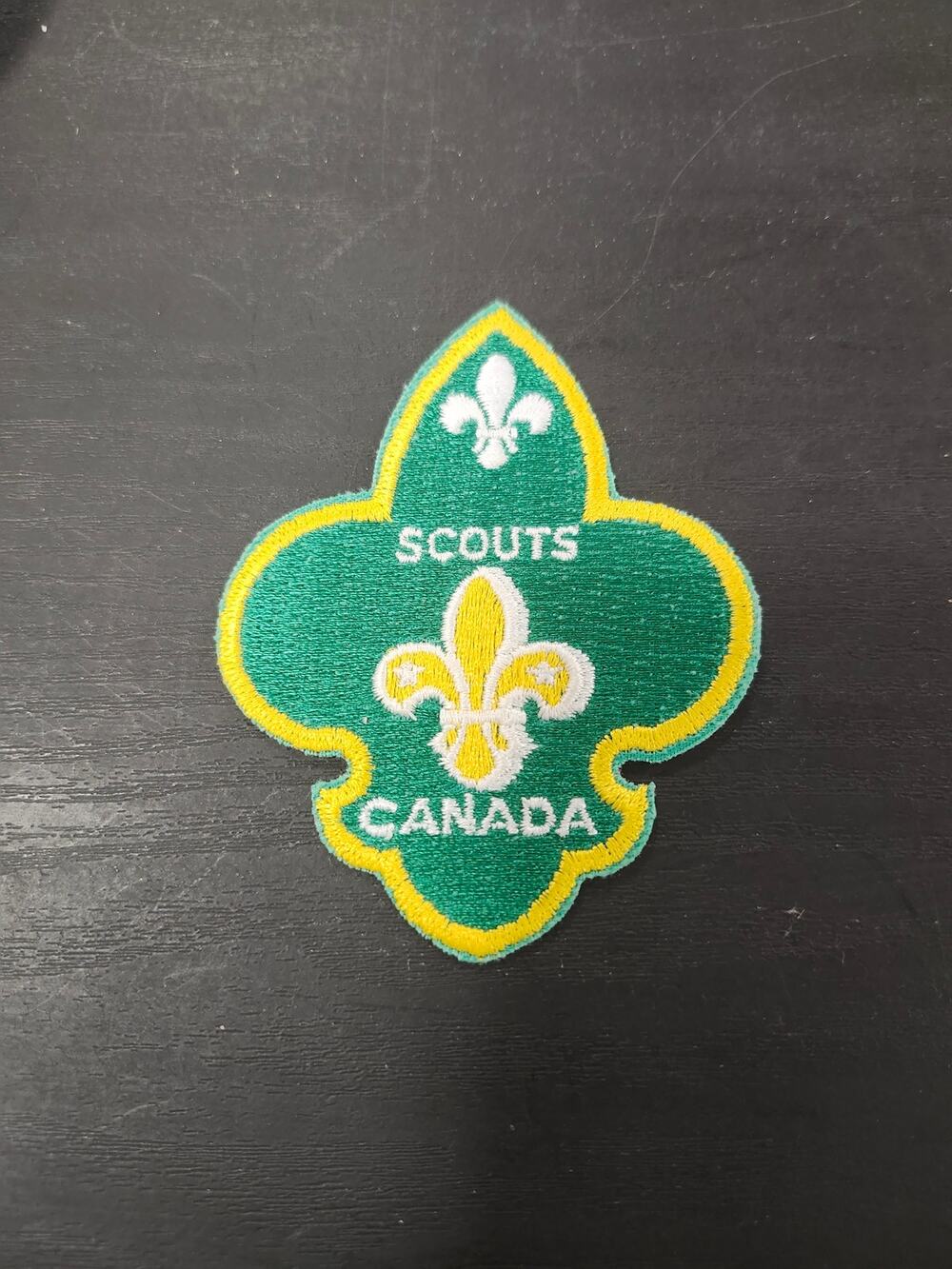 Scouts Canada Green Fleur-de-Lis Patch Embroidered Emblem Badge Uniform Crest